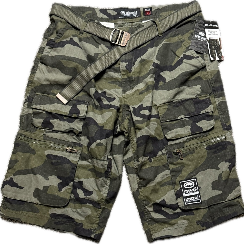 Ecko Unltd Multi Functional Cargo Shorts size 36 NWT